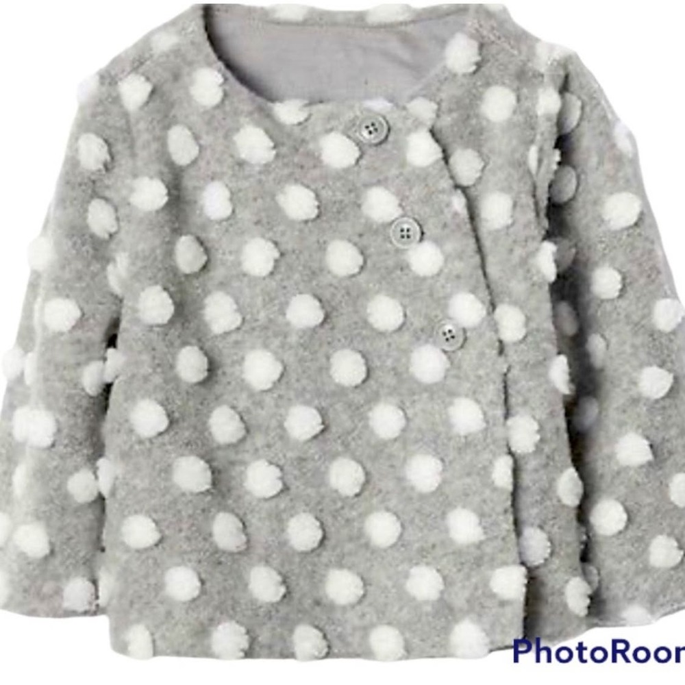 Gap BabyGap Girl Cozy Sherpa Polka Dot Jacket (6-12M)